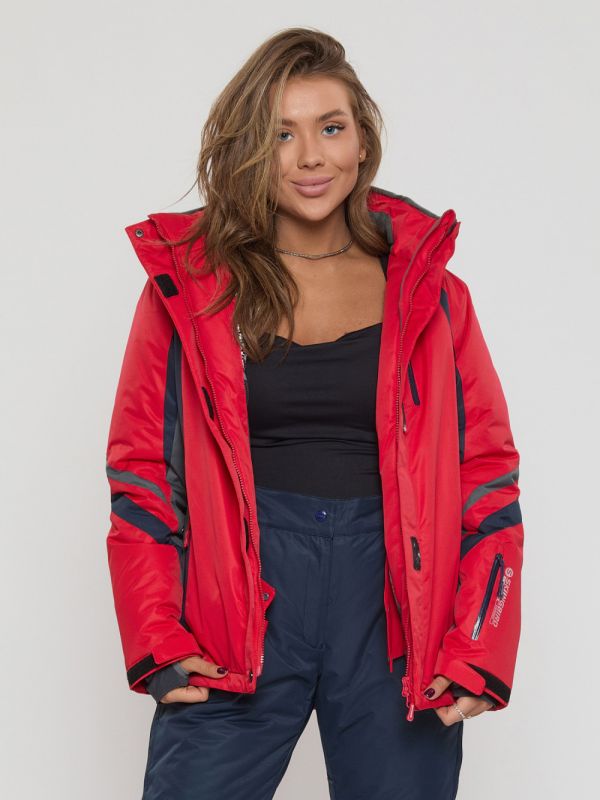 Ski jacket for women big size red 552012Kr